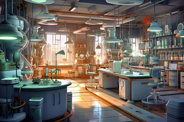Obraz premium Scientific Research Center, Generative AI