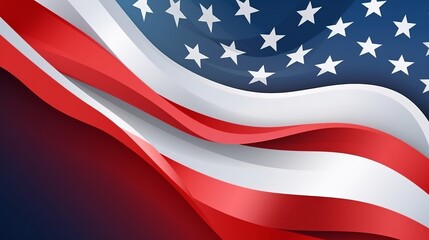 USA flag background design for independence, veterans, labor, memorial day, army birthday, Generative Ai