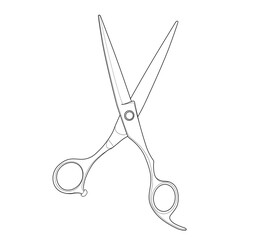 Barber scissors barber tools graphic design no background.