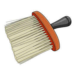 Hair brush barber equipment graphic style no background.