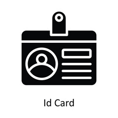 Id Card Vector  solid Icon Design illustration. Cyber security  Symbol on White background EPS 10 File
