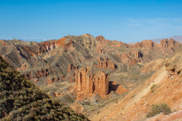 Binggou Danxia Scenic Area close to Zhangye Danxia.