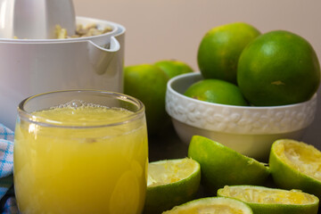 Juice of sweet lime fruit(also known as Citrus limetta, musambi). Food rich in vitamin c and boost...