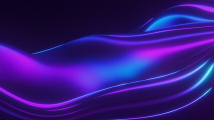 Abstract fluid render holographic iridescent neon curved wave in motion dark background