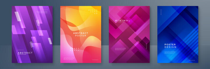 vector abstract business flyer with colorful style