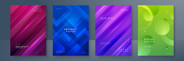 vector colorful abstract business cover collection