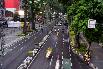 The view of Dago Street or Ir. H. Juanda Street, Bandung. This street is iconic street in Bandung City.