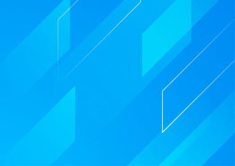 Minimal geometric blue geometric shapes light technology background abstract design.