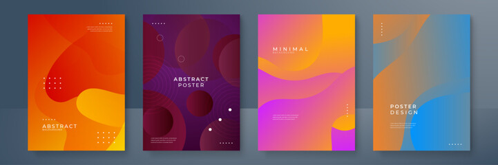 Abstract colorful background with 3d modern trendy fresh color for presentation design, flyer, social media cover, web banner, tech banner