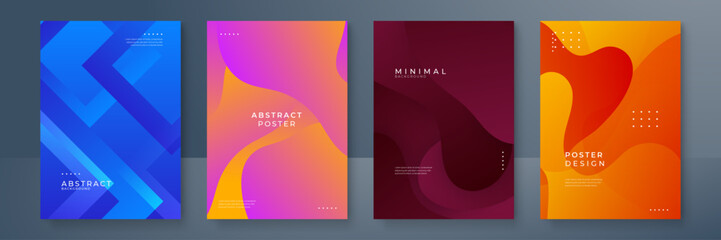 Fototapeta premium Modern colorful geometric shapes abstract technology background. Vector abstract graphic design banner pattern presentation background web template.