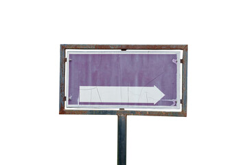 frame border for signposts. blank template with white arrows