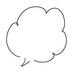 シンプルな手書き吹き出し_黒
