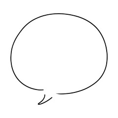 シンプルな手書き吹き出し_黒
