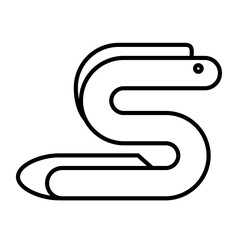Moray, eel line icon vector image.