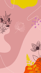 Cute set of Spring Flowers vertical banners