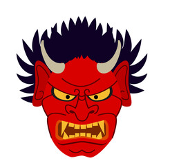 赤鬼のお面のベクターイラスト