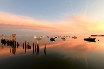 coucher de soleil sur le Bassin d'Arcachon
