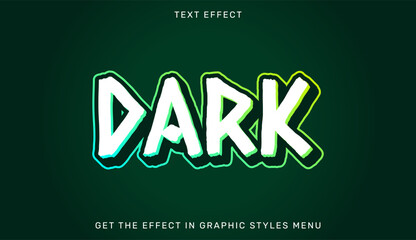 Dark editable text effect in 3d style. Text emblem for advertising, branding, business logo