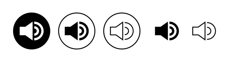 Speaker icons set. Volume icon. Loudspeaker icon vector. Audio. Sound