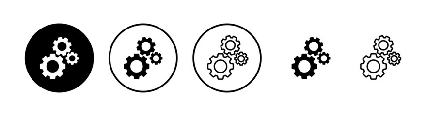 setting Icons set. setting vector icon. Cog settings Icon Symbol. Gear
