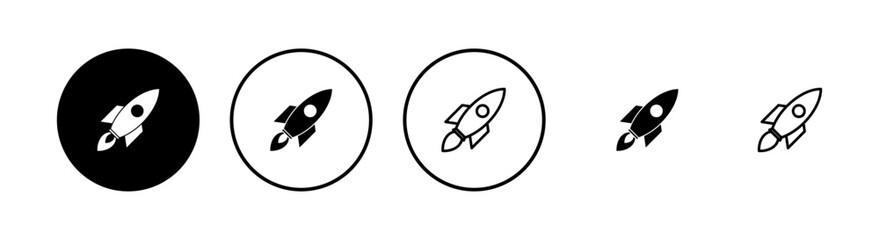 Rocket vector icons set. Start Up Concept Symbol. Startup icon