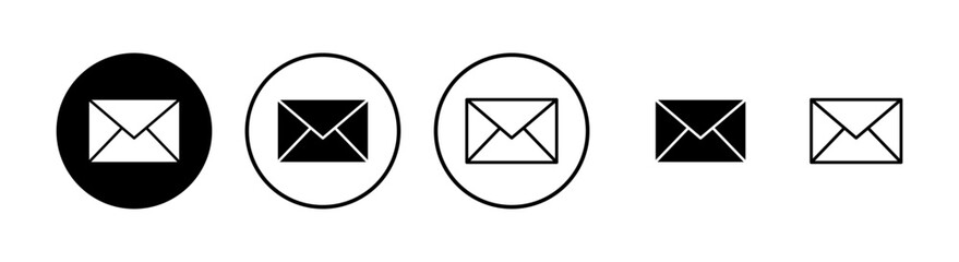 Mail icons set. E-mail icon. Envelope illustration. Message