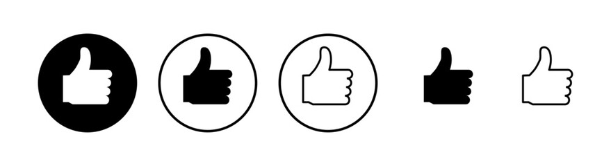 Like icons set. Thumbs up icon. social media icon