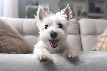 white miniature schnauzer puppy
