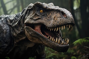 Fototapeta premium Tyrannosaurus Rex in the jungle 