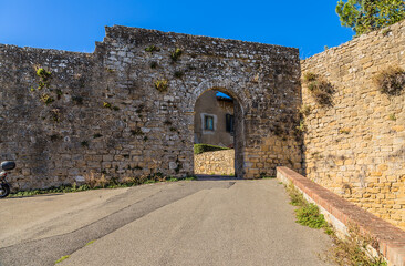 Fototapeta na wymiar Volterra, Italy. Fortress gate