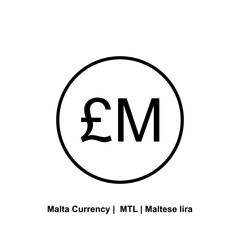 Malta Currency Symbol, Maltese Lira Icon, MTL Sign. Vector Illustration