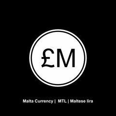 Malta Currency Symbol, Maltese Lira Icon, MTL Sign. Vector Illustration