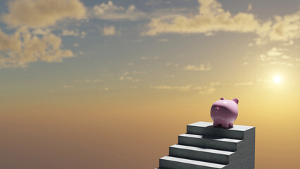 Piggy bank Financial Planning  Sunset