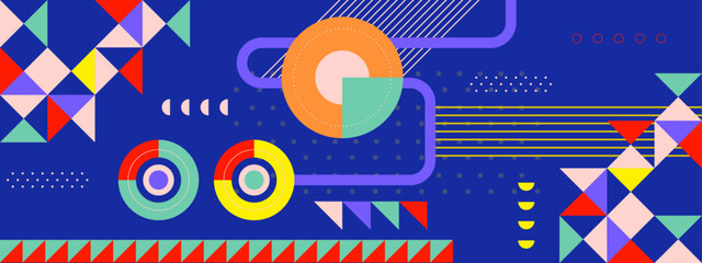 Geometric Mid Century Abstract Vector Pattern