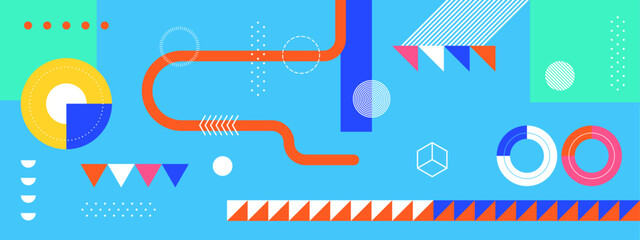 Geometric Mid Century Abstract Vector Pattern