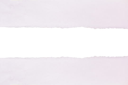 torn paper isolated on white background, Empty spaces on white paper for text. Clipping path