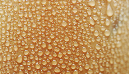 Water Droplets on Gradient Brown Iced Chocolate Latte Transparent Plastic Cup
