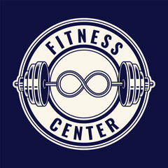 Set of Fitness Logo Retro Style. Good For Fitness Logo, Gym Logo. Template for sport icon, symbol, logo or other branding. Modern retro illustration.
