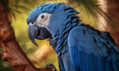 Obraz premium The Spix Macaw - An Artistic Exploration of a Rare and Beautiful Species