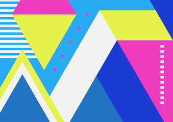 Geometric posters. Bauhaus cover templates with abstract colorful geometry. Retro architecture minimal shapes, forms, lines and eye design vector.