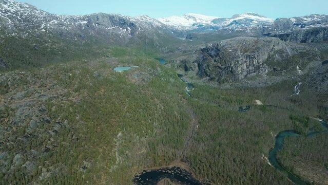 view from the top of the mountain/fjords