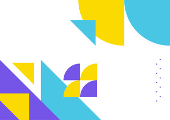 Minimal geometric shapes composition. Futuristic patterns. Vector Illustration