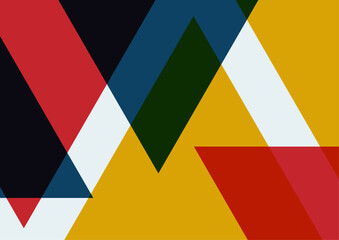 Vector colorful minimal background with primitive shapes elements