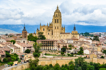 Fototapeta na wymiar Cathedral of Segovia, Castilla y León, Spain