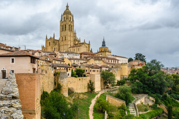 Fototapeta na wymiar Cathedral of Segovia, Castilla y León, Spain