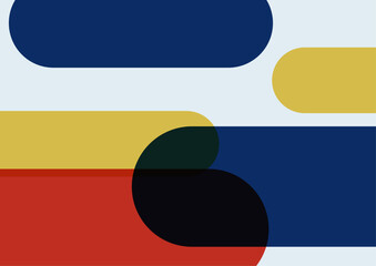 Vector abstract bauhaus geometric composition. modern cover design.