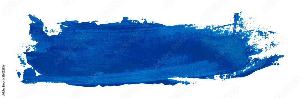 Wall mural Shiny blue brush watercolor painting isolated on transparent background. watercolor png