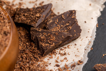 a large amount of finely crumbled milk chocolate