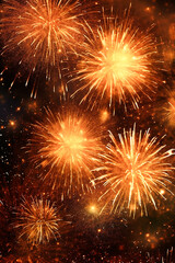 Silvester mit Feuerwerk KI