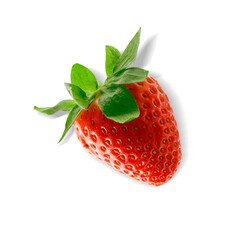 strawberry isolated on white, transparent background